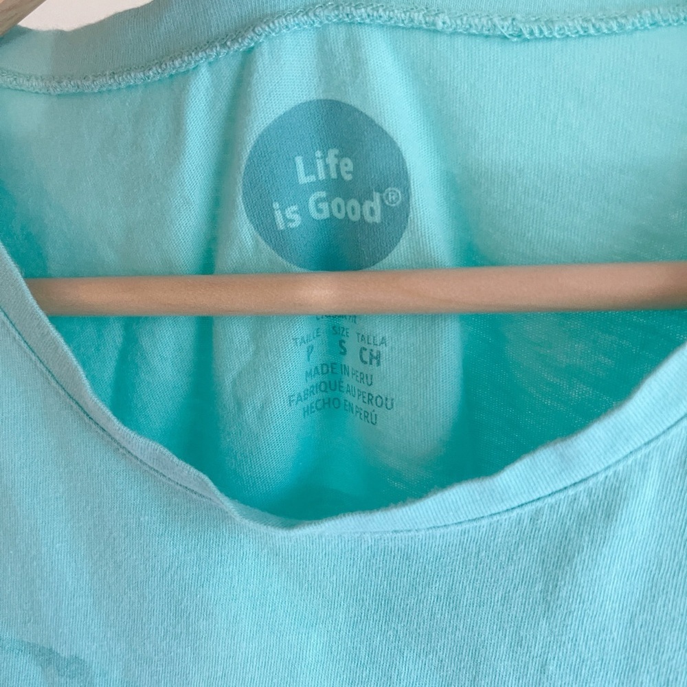 Life Is Good Women's Teal Muscle Tee - Picture 3 of 6